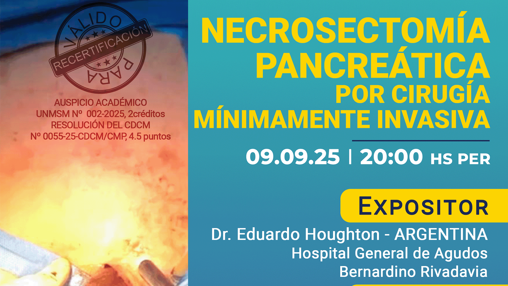 AFICHE SCGP YOUTUBE MARTES9 SEPTIEMBRE 2025